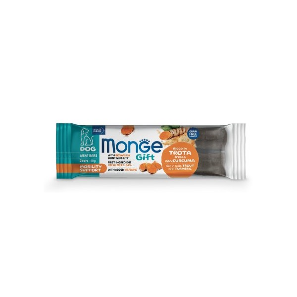 MONGE CANE Gift Ricco in Trota Fresca con Curcuma - Mobility Support 40g MONGE CANE Gift Ricco in Trota Fresca con Curcuma - Mobility Support 40g
